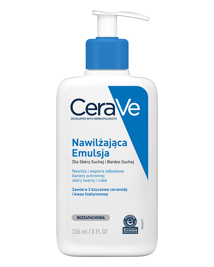 CeraVe nawilżająca emulsja i wygładzający balsam